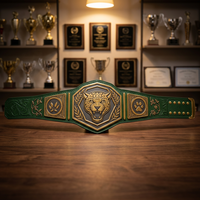 Ceinture de champion personnalisée pour les soirées de combat professionnelles, titres de lutte, MMA, boxe, en métal doublement plaqué et cuir véritable