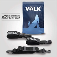 Porte-équipement de ski pour homme Volk, 2 ensembles par paquet, accessoire de ski, taille réglable, transport facile