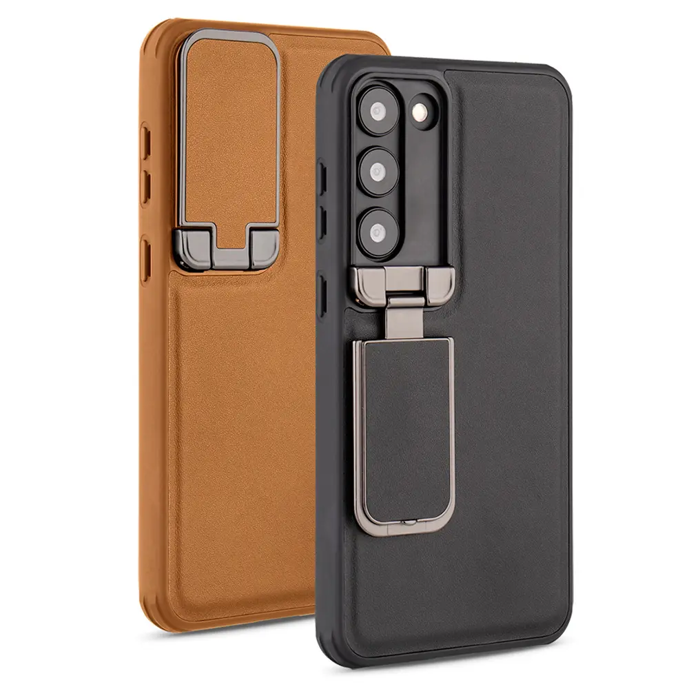 Luxury High Quality Premium PU Leather wallet Phone cover case with camera protector holder for Samsung galaxy S23 S24 Ultra