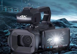 Fotocamera 4K HD con Zoom Digitale 18X, Fotocamera Professionale con Schermo Touchscreen Liquido ad Alta Definizione da 4.0 Pollici, Fotocamera per Streaming - Product Image 5