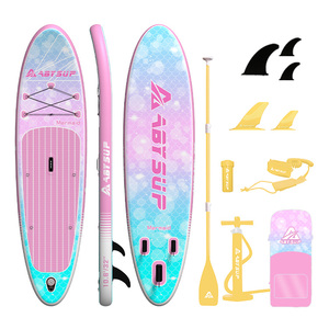 Planche de paddle gonflable SUP 10,6' x 32" x 6" en gros, OEM, polyvalente et stable, pour le tourisme, directement de l'usine - Product Image 1