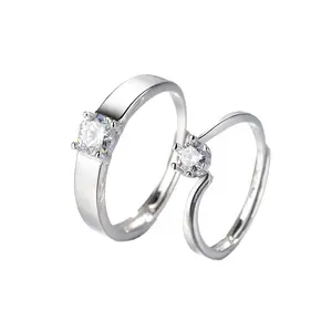 DTINA Engagement Diamond Ring 925 Sterling Silver Fashion Couple Ring Wedding Ring