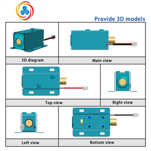 SHMi LY01F Verrou de meuble, mini tige télescopique, électro-aimant, loquet électromagnétique DC5V/12V/24V, course de loquet 9,7 mm, serrure en zinc - Product Image 4