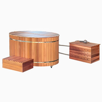 Baignoire à glace gonflable pour la maison, système de refroidissement 1 CV, kit en bois, thérapie par le froid, bain de glace avec refroidisseur