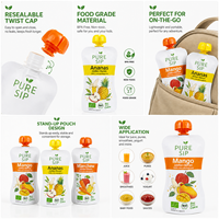 Sachets Doypack en plastique personnalisés avec bec verseur, 200ml 250ml, réutilisables pour l'emballage de boissons liquides, vente en gros, OEM/ODM