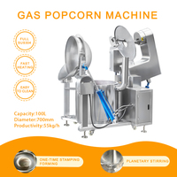 Meilleur mélange commercial Ligne de production de pop-corn aromatisé aux fruits Machine de fabrication de pop-corn au caramel à induction gaz/électrique