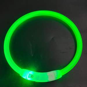 مصباح ليد بوحدة USB قابل لإعادة الشحن طوق بكلاب Cuttable تضيء قلادة طوق - Product Image 3