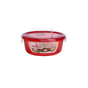 FIAMBRERA 1300cc Modern <b>Glass</b> <b>Food</b> Storage <b>Container</b> Red Hermetic <b>with</b> Microwaveable Feature for Travel Printed Technics - Product Image 2
