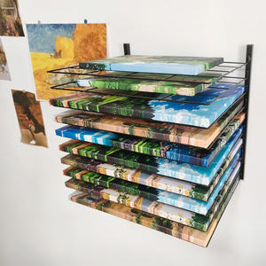 Unidad de secado de papel de 10 capas para uso en el aula, se adapta a papel de 54,5x39,3 cm, estante de pintura de 54x45x70cm - Product Image 2