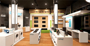 Équipement de magasin électronique personnalisé, vente en gros, appareils <span class=keywords><strong>électroménager</strong></span>s en bois, raccord de magasin pour four - Product Image 5