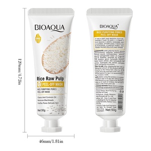 Bioaqua gạo xay nhuyễn xé mặt nạ mụn đầu đen làm sạch lỗ chân lông mặt nạ mũi chăm sóc da bán buôn 50g - Product Image 6