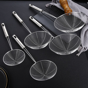 Ustensiles de cuisine en acier inoxydable non magnétique, passoires pour fondue, passoires à nouilles, cuillères à frire, vente en gros - Product Image 3