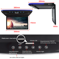Monitor de Techo IPS de 14 Pulgadas con Pantalla Abatible, Reproductor Multimedia de Video, Monitor de Techo para Automóvil, MP5