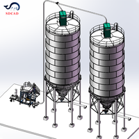 Système de transport pneumatique du ciment en sacs vers silo de stockage 5-50 TPH