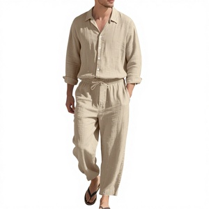 Ensemble d'été décontracté pour <span class=keywords><strong>homme</strong></span>, coupe ample, anti-UV, à manches longues, avec strass, pour la plage, pour sites indépendants transfrontaliers - Product Image 1