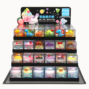 Hot bán bán buôn tùy chỉnh Kawai Dễ Thương <span class=keywords><strong>3D</strong></span> PVC bút chì tẩy cho trẻ em tách trà Pet khủng long Pastry hình dạng cao su tẩy cho bé - Product Image 2