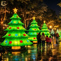 SGCL05 Globales Dekoratives Weihnachtsbeleuchtungsprojekt 3D-Motiv Hirschfamilie Themen-Festlaterne für Stadtfeste
