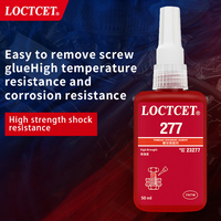 LOCTCET 277 Acrylique haute résistance pour gros boulons 50ml Agent de blocage de filetage adhésif instantané