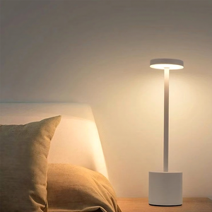 Lampe de table LED sans fil moderne, nouveau design, rechargeable sans fil, à intensité variable tactile, lampes de bureau portables de luxe pour la salle de lecture - Product Image 4