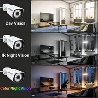 Kamera CCTV IP POE TSEye APP 4K 8MP 4CH 8CH 16CH NVR Kamera Keamanan Luar Ruangan Deteksi Manusia Penglihatan Malam Berwarna Penuh IP66
