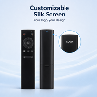 Télécommande vocale haute performance avec garantie de 12 mois, 12 touches, noire, recherche vocale, clavier universel en silicone, apprentissage intelligent