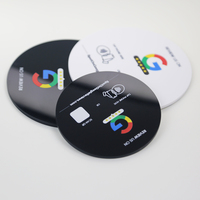 Plaque en acrylique personnalisée NFC pour avis Google et réseaux sociaux, carte de menu, carte NFC en acrylique pour restaurants