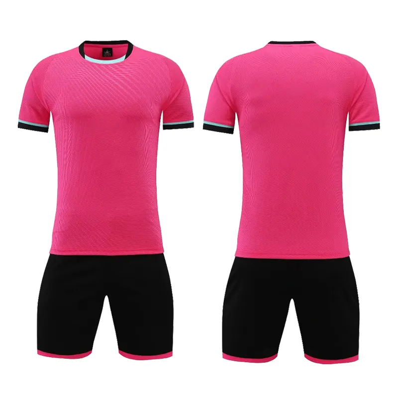 New 2024 Free print logo Quick Dry football training uniform Wear shirt kit Custom pink football jersey