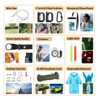 Kit de Supervivencia de 250 Piezas con Bolsa Compatible con Sistema Molle, Tienda de Campaña de Emergencia, Linterna, Excelente Regalo para Hombres, Campismo, Aventuras al Aire Libre