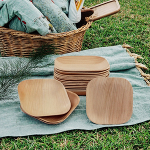 Assiettes de service biodégradables en feuilles de palmier écologiques personnalisées, de qualité alimentaire, pour les mariages, les fêtes et la restauration - Product Image 2