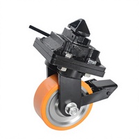 Roue de chariot pour conteneur à usage intensif |   Freinage à blocage total |   Anti-torsion |   Semelle en polyuréthane avec noyau en acier |   Roulement industriel |   Forgé
