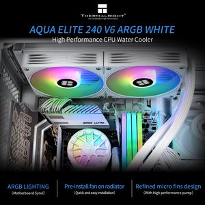 Thermalright Aqua Elite 240 V6 ARGB <span class=keywords><strong>blanc</strong></span> CPU refroidisseur <span class=keywords><strong>liquide</strong></span> efficace PWM contrôlé pompe refroidisseur à eau - Product Image 4