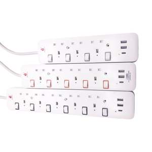 Système de rail électrique pour bureau à domicile, longueur personnalisée, prise électrique universelle réglable avec adaptateur USB - Product Image 3