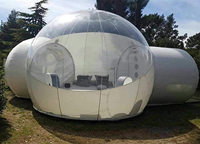 Tente gonflable en PVC pour événements en plein air, chambres à bulles transparentes gonflables, dôme, maison à bulles, hôtel à bulles