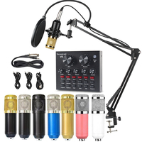 BM 800 microfono Home Studio apparecchiature di registrazione Set di condensatori con scheda Audio V8 per Computer/Audio/KTV