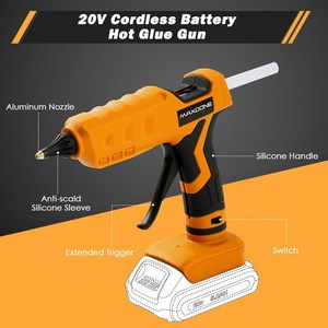 Pistolet à colle chaude sans fil 100W pour batterie DW 20V MAX Outil électrique sans fil pleine grandeur uniquement avec 12 pièces de colle pour usage industriel - Product Image 2