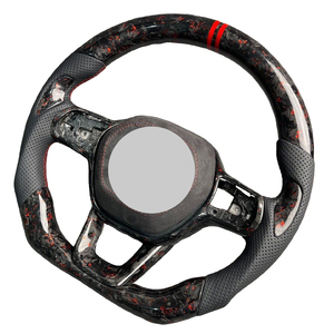 อุปกรณ์ตกแต่งรถยนต์สำหรับ <span class=keywords><strong>Civic</strong></span> <span class=keywords><strong>FE</strong></span> 2022-2026 <span class=keywords><strong>พวงมาลัย</strong></span>หุ้มหนัง Nappa ลายคาร์บอนไฟเบอร์ สปอร์ต 3 ก้าน ขนาด 30 มม. - Product Image 2