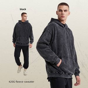 Sudadera con capucha de gran tamaño con estampado Digital personalizado para hombre, sudadera de algodón pesado Vintage, ropa de calle, Jersey de invierno para hombre - Product Image 2