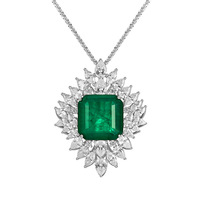 Bijoux de mariage pour femmes brésiliennes avec pierres précieuses de laboratoire : rubis vert Zambie taille princesse et pierres assorties cultivées en laboratoire