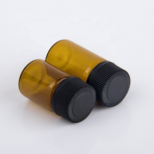 Remay <strong>Mini</strong> 2ml/3ml Cylinder Glass Amber Essential <strong>Oil</strong> Bottles with Screw Cap Rubber Stopper Screen Printing - Product Image 4