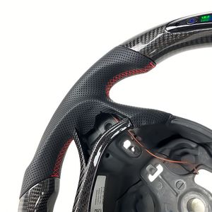 Accesorios Interiores para Automóviles Personalizados, Volante de Fibra de Carbono LED para <span class=keywords><strong>BMW</strong></span> F30 F32 F10 F20 F07 F01 E46 E60 E90 M3 M4 M5 <span class=keywords><strong>M7</strong></span> - Product Image 2