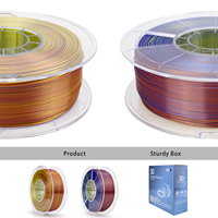 Filament PLA tricolore soyeux ZIRO 3 en 1 Filament Pla 3d en soie tricolore 1kg 1.75mm produit en plastique d'imprimante Pla 3d en soie magique