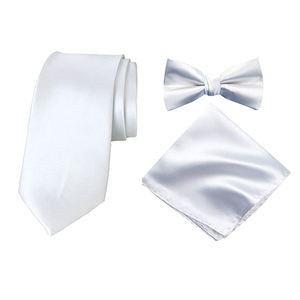 <strong>Mens</strong> Formal Wedding Ties &amp; Pocket Square Set 100% Polyester Anti-Pilling Durable Quick Dry Purple Many Colors Wholesale - Product Image 5