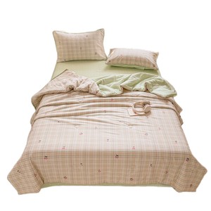 1688 X 100% Cotton Summer <b>Quilt</b> Set 4-Piece Cooling Thin Air Conditioning <b>Quilt</b> Reactive Dyeing Jiangsu Origin - Product Image 2