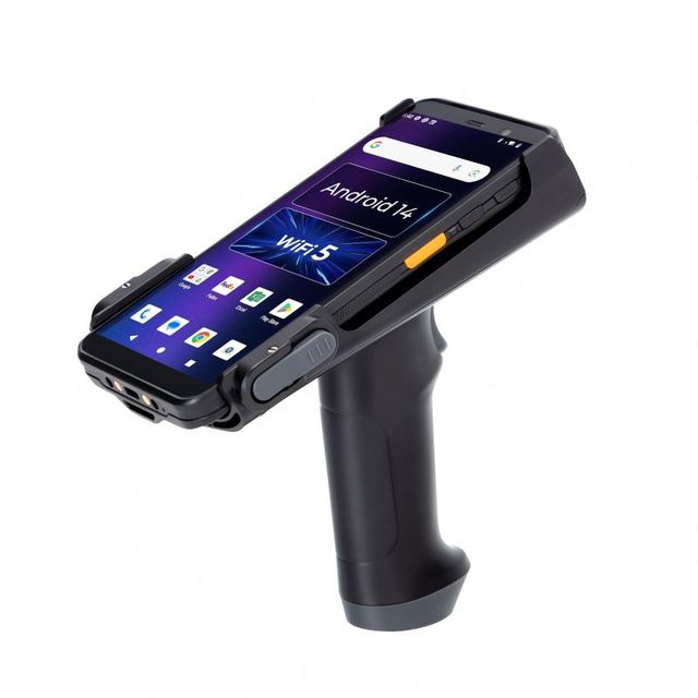 Android 14 Barcode Scanner Mobile PDA with Handle 4G WIFI5 Blue Tooth 4+64 GB Data Collection Terminal Warehouse Logistics