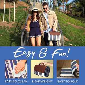 Printed Moisture-Proof <b>Pad</b> <b>Waterproof</b> Outdoor Camping Mat Beach With Leather Strap Aluminum Foil Coating Picnic Blanket - Product Image 3