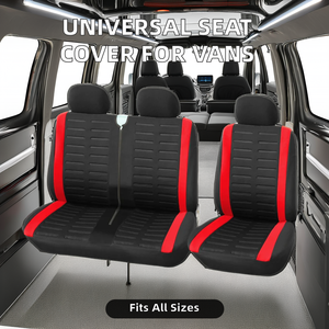 Funda Universal para Asiento de Coche 1+2, Material de PU y PVC, Compatible con Ford Transit, Camioneta, Renault, Peugeot, Opel Vivaro, Camión - Product Image 2