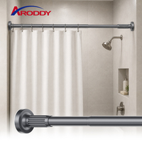 ARODDY Tringle à rideau réglable sans perçage en acier au carbone robuste de 25 mm, 70-120 cm, avec verrouillage interne