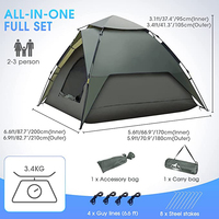 Tentes de camping pliables ultralégères personnalisées imperméables automatiques en forme de dôme pour la plage, le glamping et le camping en plein air, OEM Khemah Zelt Carpa Barraca
