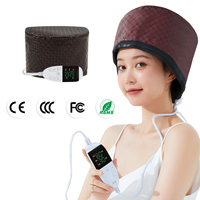 Casque chauffant intelligent en cuir PU imperméable avec écran LED, température constante, pour soin capillaire en profondeur