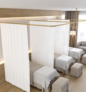 Prezzi di fabbrica tende oscuranti salone di bellezza cubicolo protezione Privacy solido isolamento acustico tende ingegneristiche - Product Image 4